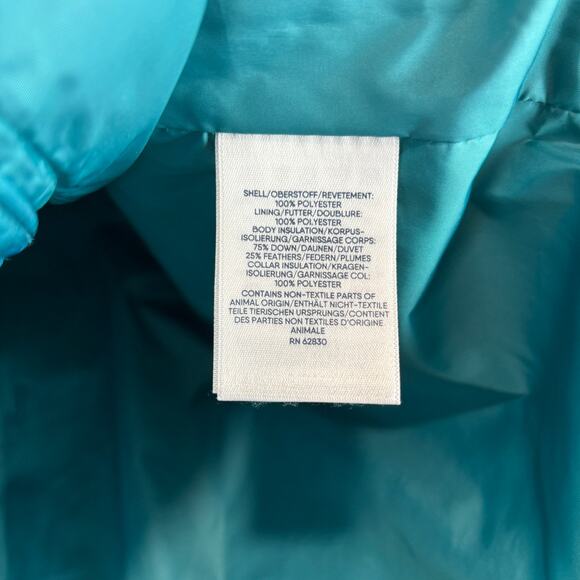 Lands’ End Blue Floral Packable Puffer Vest Women’s S — Après-Ski - Picture 6 of 8